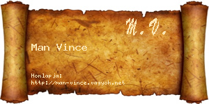 Man Vince névjegykártya