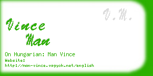 vince man business card